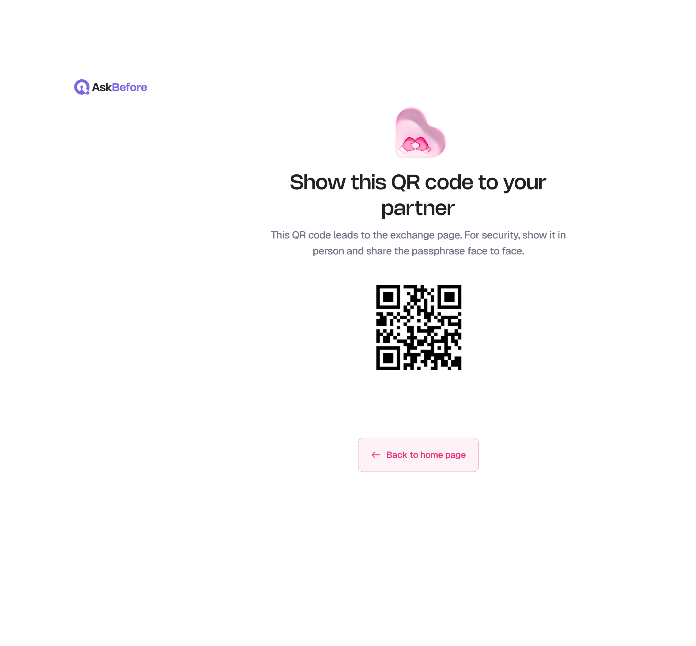 Show QR code
